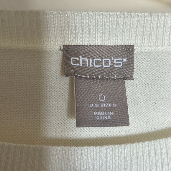 Chicos Sweater Cream Color NWT - Picture 3 of 5